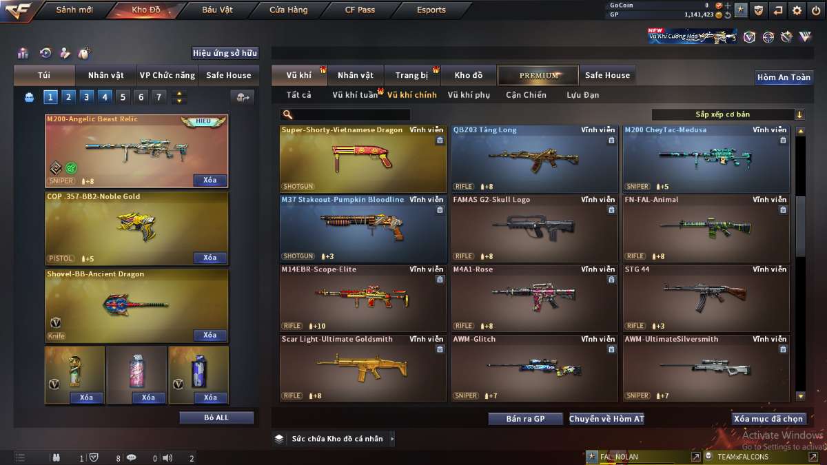 shop acc cf uy tin gia re